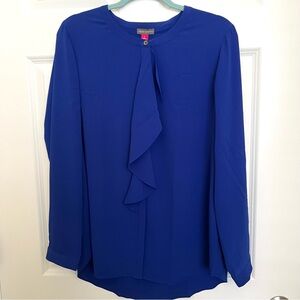 Vince Camuto Electric Blue Long Sleeve Blouse NWOT